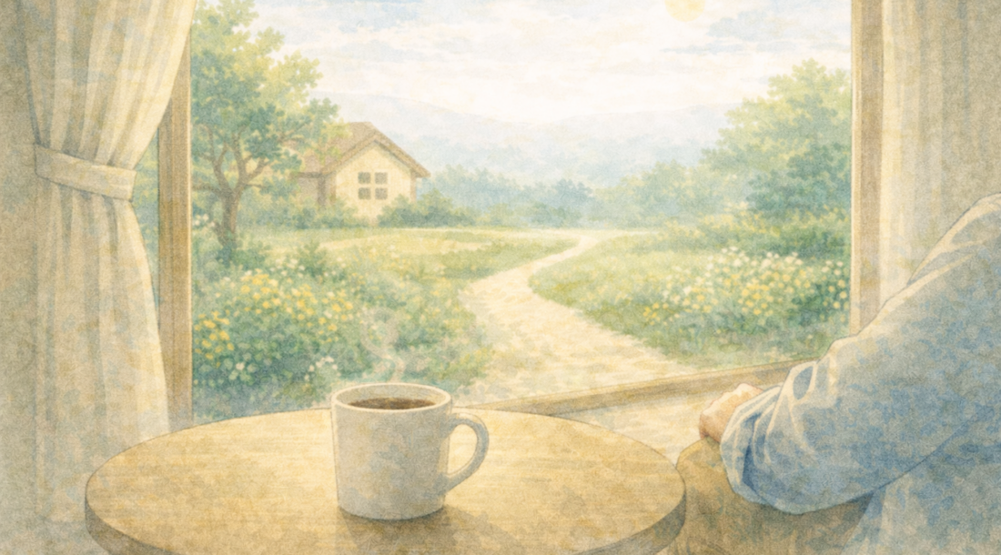 判断を一度保留したあと、窓辺で静かな時間を過ごしながら気持ちが落ち着いていく様子